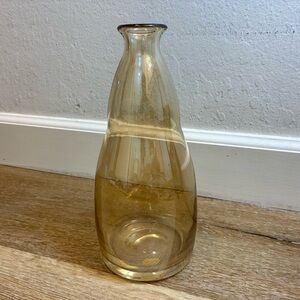 Studio Nova Poland Smoke Amber Glass Vase Carafe Bottle 10.5”